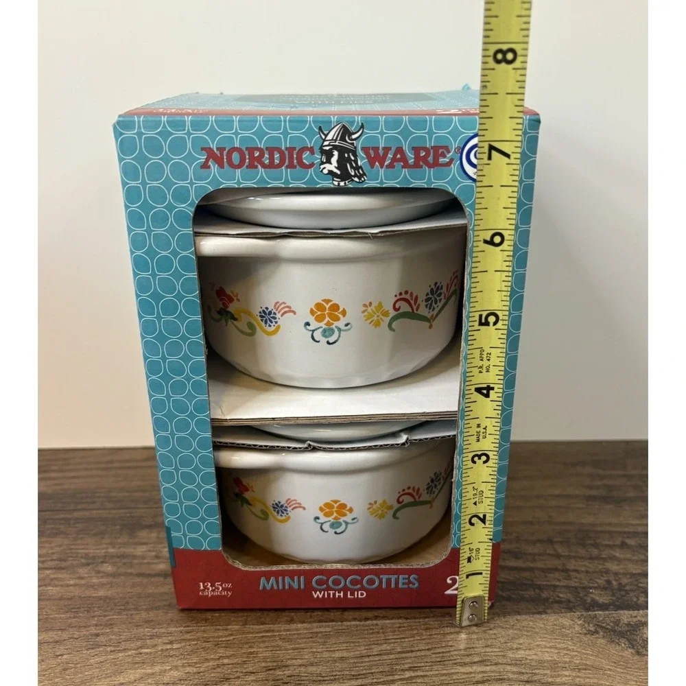 Nordic Ware Ceramic Mini Cocottes 2 Piece Set 13.5 Oz